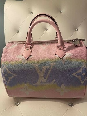Louis Vuitton Pink Tye Dye Escale Speedy Bandouliere 30 Pastel Limited  873aus | eBay