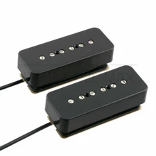 Anico 5 Magnet Noiseless Stacked P90 Humbucker Pickups Soapbar Pickup Black