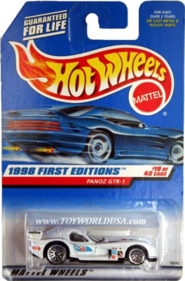 1998 Hot Wheels #657 First Edition #19 Panoz GTR-1 black interior