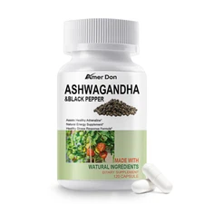 Organic Ashwagandha 1300 Mg-120 Vegan Capsules Pure Organic Ashwagandha Powder
