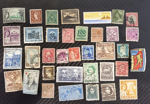 collection Of Vintage International 35 PC's Stamp