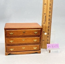 Dollhouse miniature 1/12th scale  wood chest of drawers #14 ES