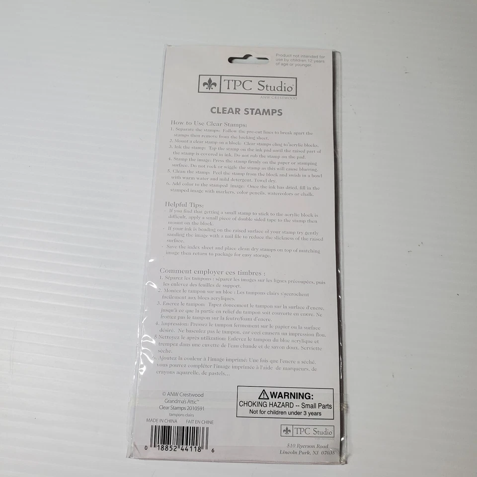 Reloj ventilador silla bicicleta antiguo vintage ático de abuela estampillas transparentes TPC Studio  Foto 2 de 2