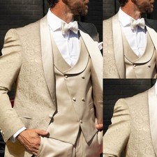 Men's Jacket Shawl Lapel Formal Wedding Busienss Office Blazer Regular Fit