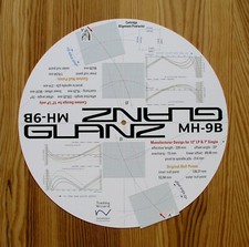 Glanz MH-9B Custom Designed Tonearm Cartridge Stylus Alignment Protractor