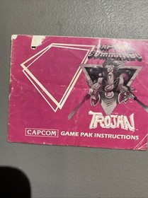 Vintage 1985 Nintendo NES CAPTAIN COMMANDO TROJAN CAPCOM With Manual working