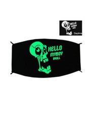 GREEN NOCTILUCENT PRINTING HALLOWEEN RAVE MASK FOR RAVERS NO.3