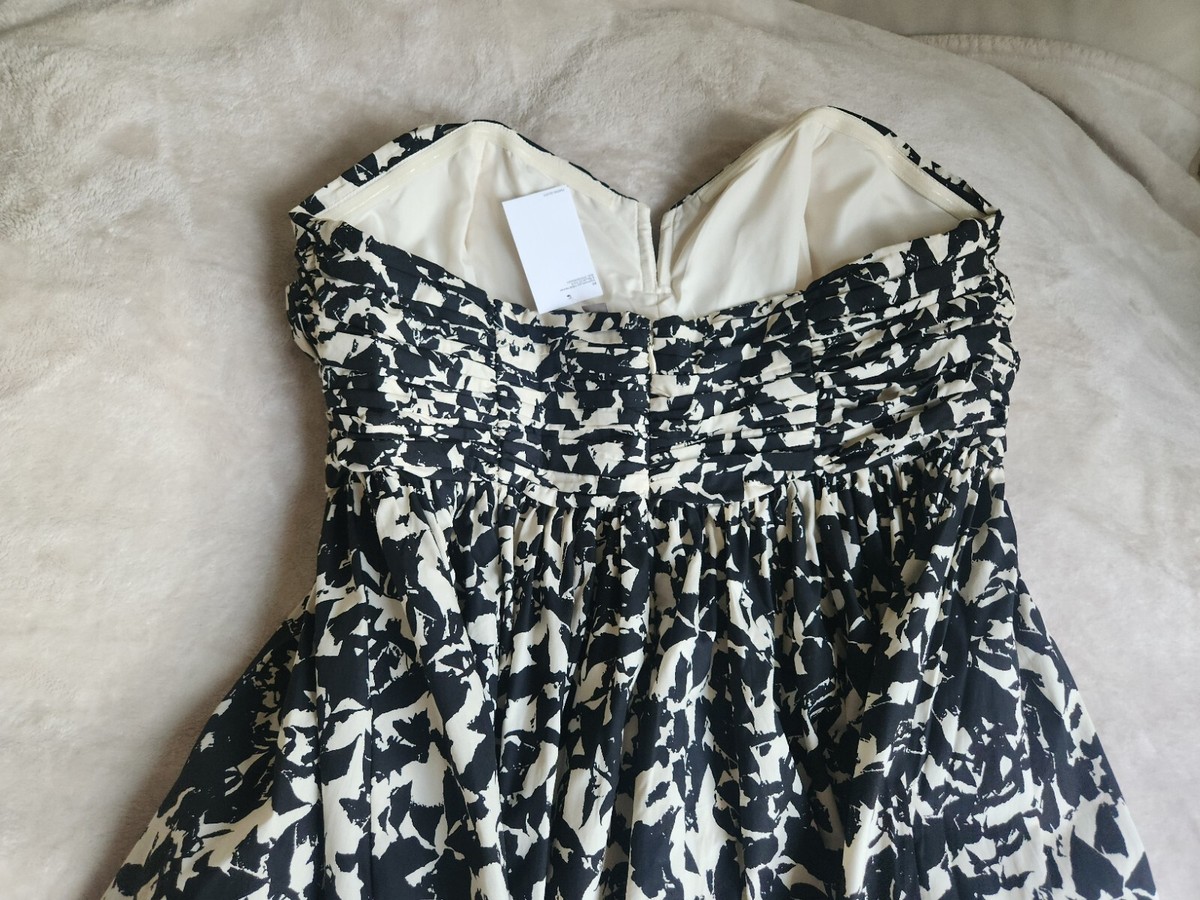 H&M print bandeau dress/strapless black/ecru size M BNWT | eBay H&M print bandeau dress/strapless black/ecru size M BNWT | eBay