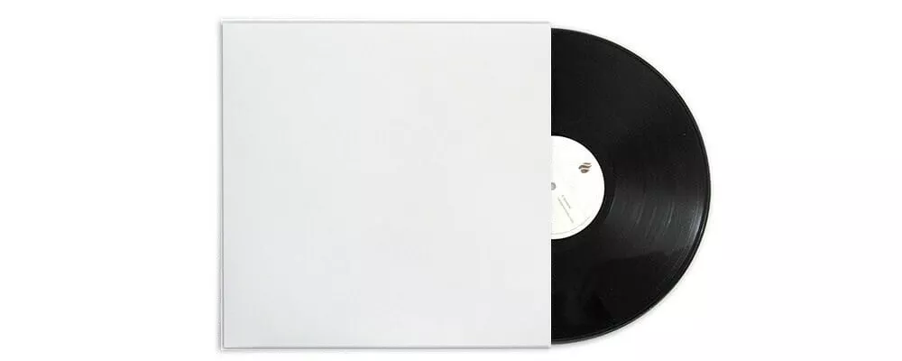 White 12 Vinyl LP Protective Blank Record Jacket Cover Cardboard not paper  2pc