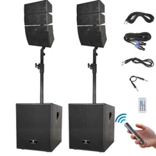 PRORECK 12-Inch 4000W P.M.P.O PA Speaker System Line Array Speaker Subwoofer