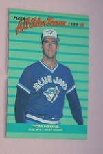 TOM HENKE 1988 FLEER BASE ALL STAR TEAM #2 TORONTO BLUE JAYS