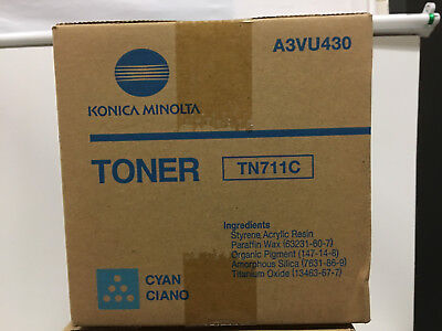 Konica Minolta TN711C BIZHUB C654/ C754 Cyan Toner Cartridge A3VU430 | eBay