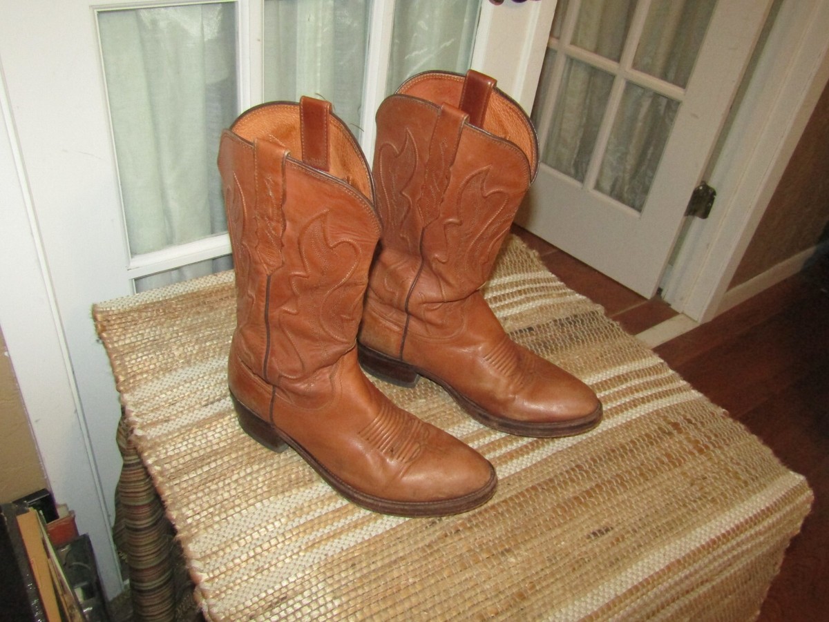 Lucchese Boots Mens 8.5 D Brown M1004 R4 Handmade Ranch Hand