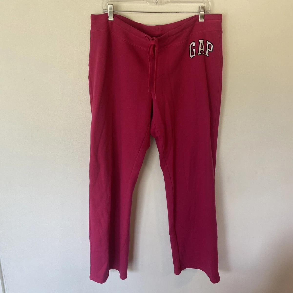 Gap Factory Hot Pink Logo Bootcut Fleece Sweatpants Size XL