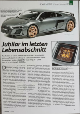 AUDI R 8 V10 Performance in 1-18 von GT Spirit....ein Modellbericht   #2001c