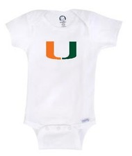 Baby UM university of Miami outfit Bodysuit