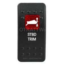 OTRATTW Carling Technologies Contura II Rocker only, STBD TRIM, RED LENS