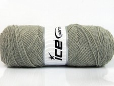 4-Skein Lot Bonito Yarn light wool 4x100g Grey