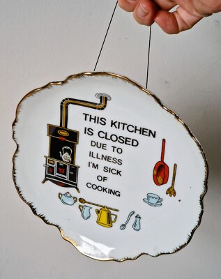 Vintage Retro Keramik Küche Neuheit Wandteller Deko Geschenk Mama Einweihung