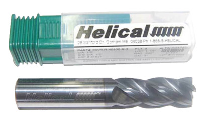 Helical 1/2''x 1-1/4'' Vari. Pitch High Perf. Carbide  End Mill w/CR-Stainless,TI