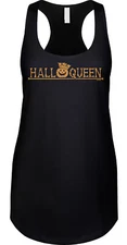 HalloQueen Trick Treat Halloween Costume Party Funny Pumpkin Racerback Tank