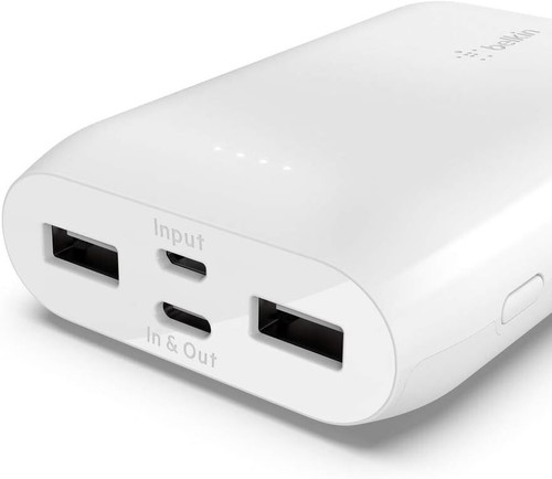 Belkin 10K Power Bank – White – Model F8J267btWHT– Dual USB - Fast Charging - Picture 2 of 6