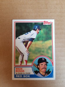 1983 boggs topps wade card rookie