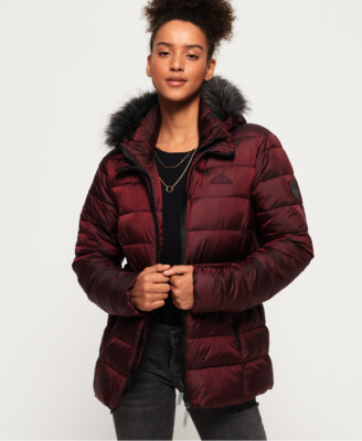 Superdry Womens Taiko Padded Faux Fur 