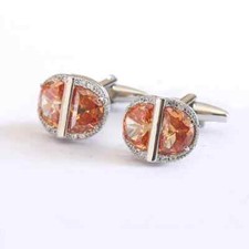 Light Luxury Temperament Diamonds Zirconia Double Men's French Shirt Cufflinks