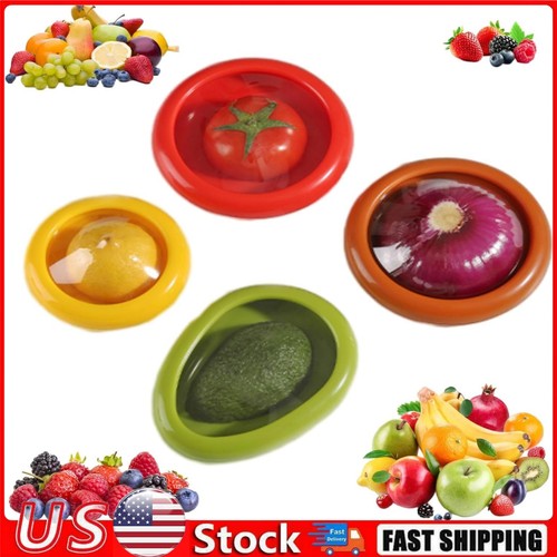 1-4X Fruit Vegetable Shape Storage Saver Box Food Storage Containers For Fridge