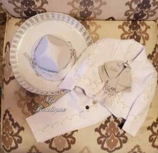 Free Shipping  Our Lady of Guadalupe Beautiful 6 Pieces Boy White Charro Suit