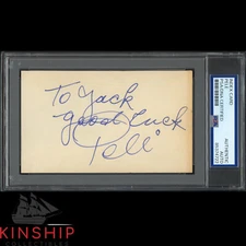 Pele signed 3x5 Index Card PSA DNA Slabbed Inscribed Soccer Auto C4150