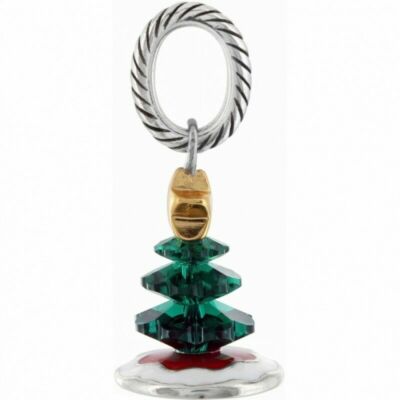 Brighton MERRY CHRISTMAS TREE Charm Bracelet or Necklace Green Gold Star-NEW