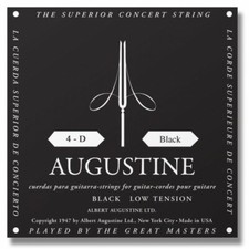 Augustine Black 4th Single string D .0285 Classical Guitar Strings Silver New