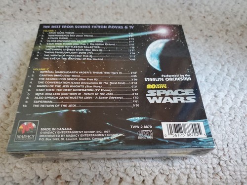 Space Wars 20 Space Hits! 2 Music CDs & 3 Collectible Star Wars Foil Stamps! New - Picture 8 of 8