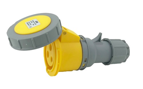 JCE 16A + 32A 110 V gelb 3 Pin Industrie Bau Stecker Steckdosen Kupplungen IP67 IP44 - Bild 5 von 13