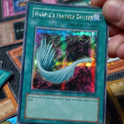 Konami Yu-Gi-Oh! CCG SDD Mixed Card Lot w/ Harpie's Feather Duster Magic Card
