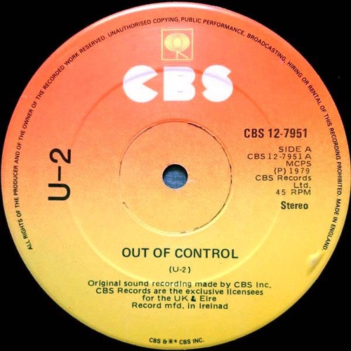 U-2 - Out Of Control, 12", (Vinyl)