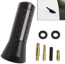 1.4" Carbon Fiber Short Antenna Vehicle Car Truck AM/FM Radio Aluminum Black ...