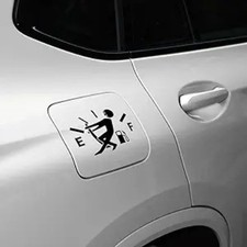 Funny Stickers, High Gas Consumption Decal Auto Fuel Tank Cover Sticker, Black