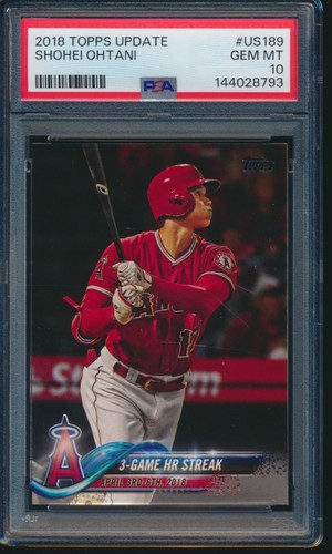 PSA 10 SHOHEI OHTANI/OTANI 2018 TOPPS UPDATE US189 LA ANGELS Rookie RC GEM MINT