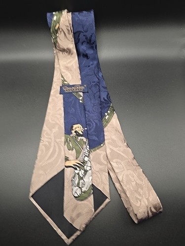 Vintage Oscar De La Renta Necktie Tie Jazz Music - Picture 2 of 3
