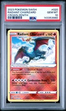 2023 POKEMON SWORD & SHIELD CROWN ZENITH #020 RADIANT CHARIZARD PSA 10