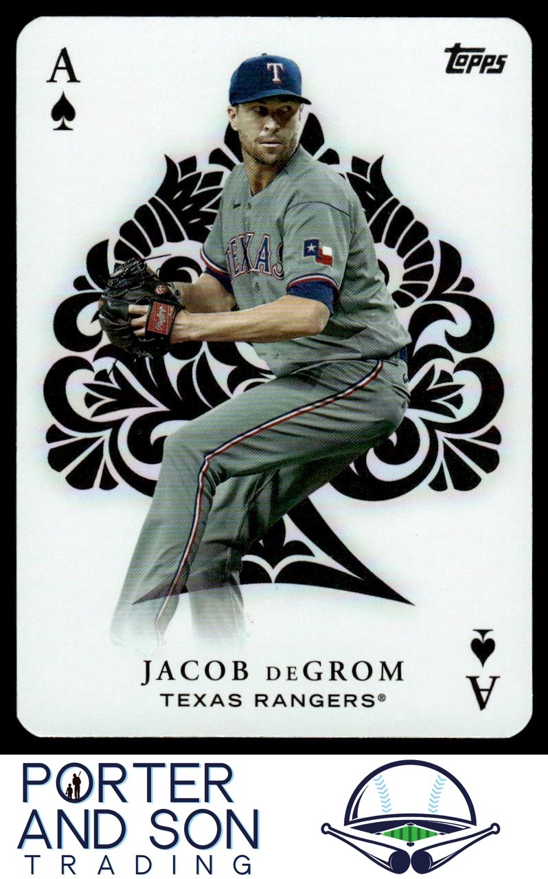 Jacob deGrom All Aces Blue Back 2023 Topps #AA-49 Texas Rangers Baseball