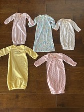 Babies Sleeper Sacks Long Sleeve Size 0-3 Months Lot Of 5 Most Carters