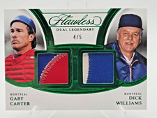 2025 Panini Flawless Gary Carter Dick Williams Dual Game-used Jerseys 4/5 Expos