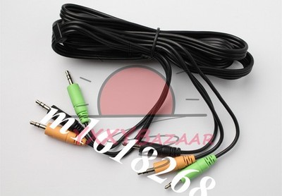 New Logitech Z-5500 Speakers Color Coded 3 color Audio Cable 3.5mm cable Adapter