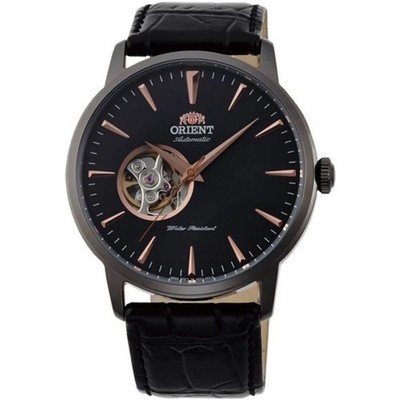 Orient Contemporary Herren Automatik Uhr TAG02001B0 Open Heart schwarzes Ziff...