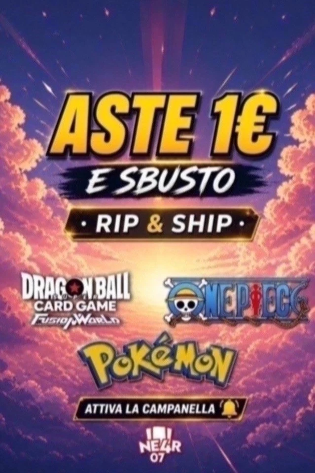 POKÉMON ONE PIECE DRAGONBALL – RIP E SHIP | ASTE DA 1€