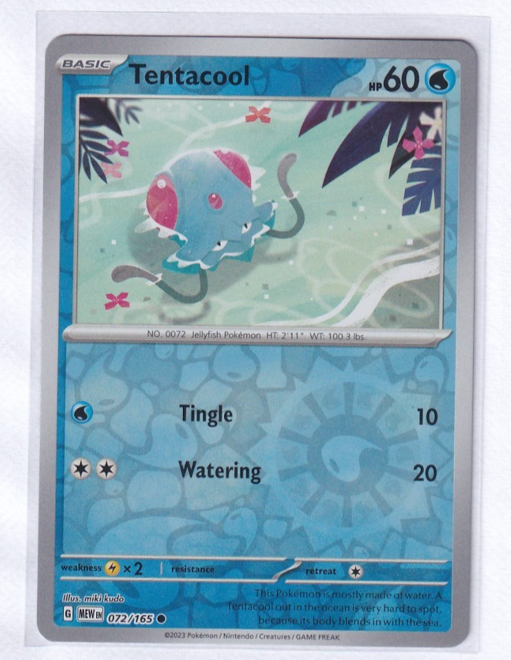 Tentacool 072/165 - Pokémon Scarlet & Violet 151 - Reverse Holo